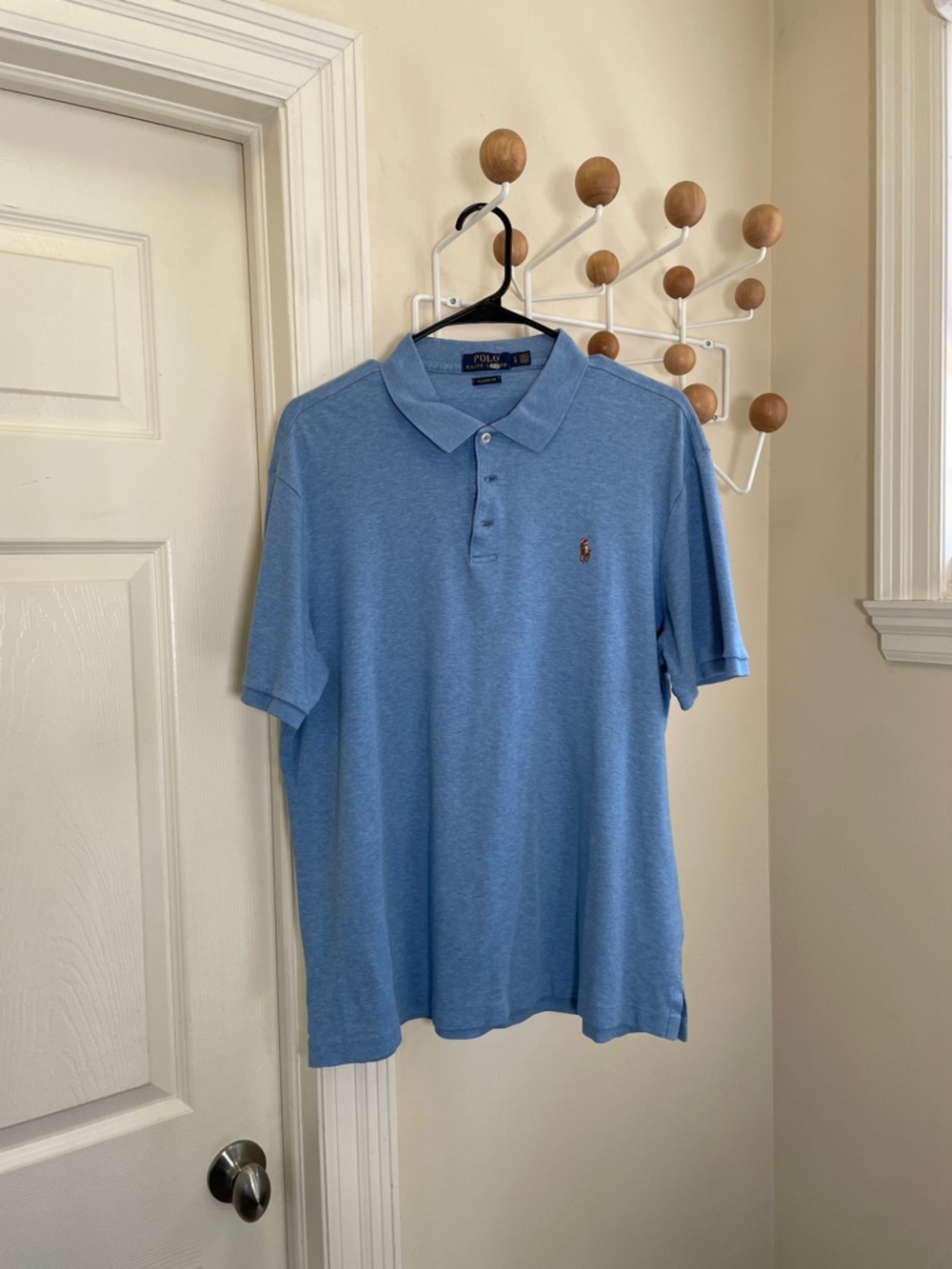 Ralph Lauren - Short Sleeve Polo Shirt - Blue - L